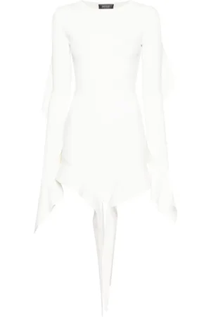 MUGLER Vestido midi con detalle drapeado