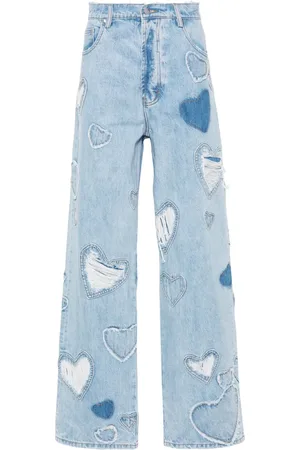 Nahmias Jeans anchos con diseño patchwork