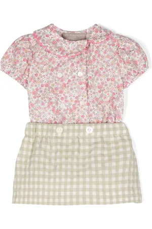 LA STUPENDERIA Set de falda con estampado de cuadros gingham