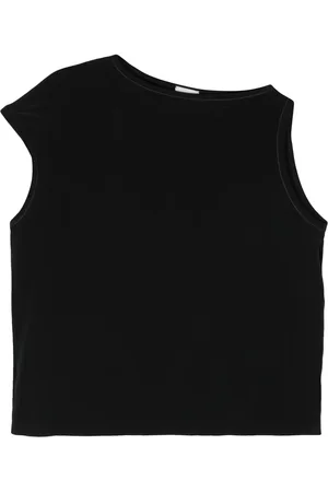 ALYSI Blusa de seda asimétrica