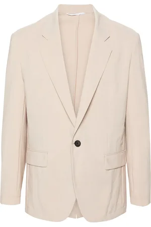 HUGO BOSS Blazer de tejido seersucker con botones