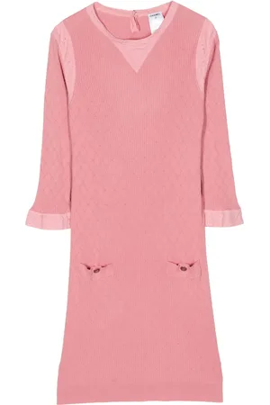 CHANEL Vestido tejido con capitonado de rombos 2000