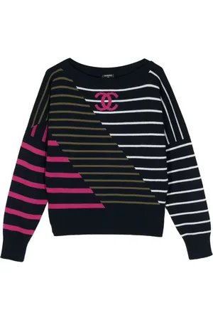 CHANEL Suéter de cachemira con logo CC 2000