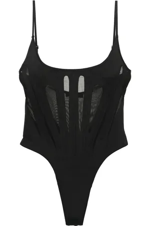 MUGLER Tanga de baño semitraslúcido