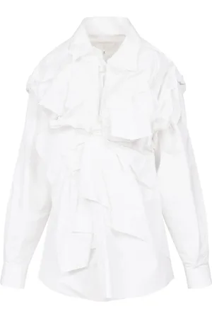 Maison Margiela Camisa fruncida de popelina
