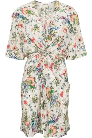Zadig & Voltaire Vestido corto con estampado Rozom Twisted Garden
