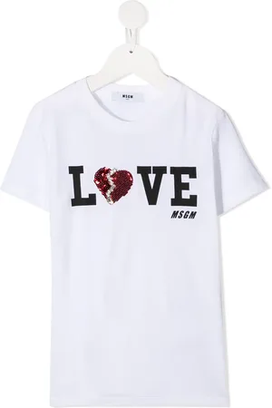 Msgm Playera con logo y detalles
