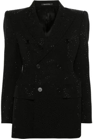 Balenciaga Blazer con detalles de strass y doble botonadura