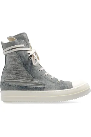 Rick Owens Tenis con agujetas y detalles rasgados