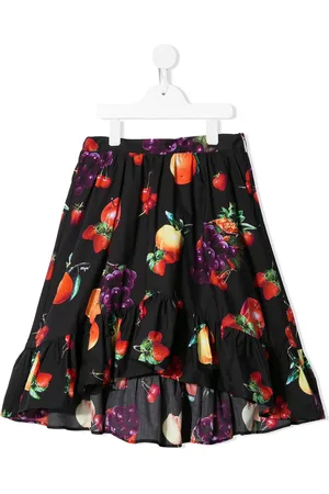 Msgm Falda acampanada con estampado de frutas