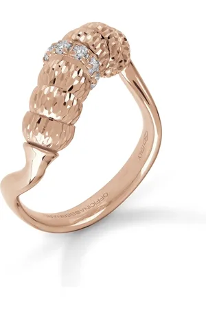 Officina Bernardi Anillo Enigma en oro rosa de 18kt con diamantes