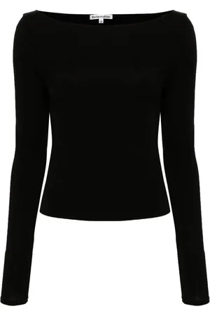 Reformation Top Wiley con cuello barco
