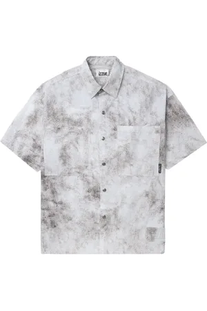 Izzue Camisa con estampado tie-dye y logo
