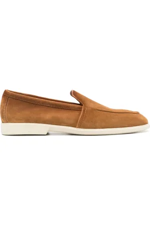 santoni Mocasines de gamuza con puntera de almendra