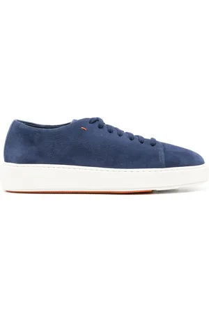 santoni Tenis de gamuza con agujetas
