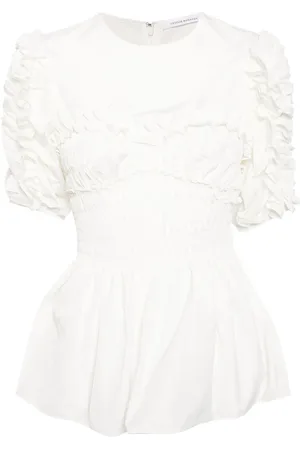 Cecilie Bahnsen Blusa acampanada con volantes