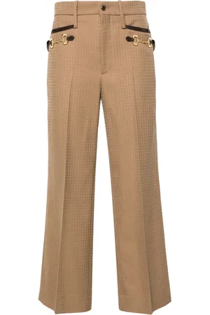 Gucci Pantalones de vestir con detalle Horsebit