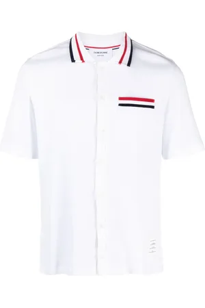 Thom Browne Camisa con motivo de rayas RWB