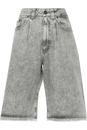 Vaquera Shorts de mezclilla con detalle de agujetas