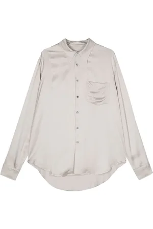 Maison Margiela Camisa satinada con abertura