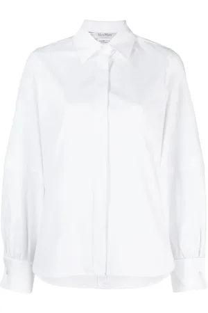 Max Mara Camisa stretch con cuello de pico