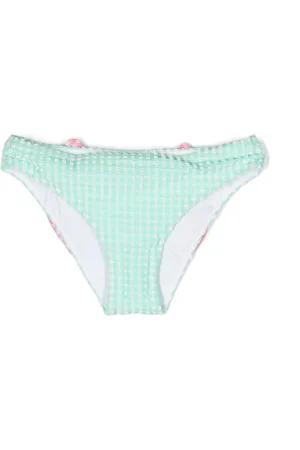 MC2 SAINT BARTH Bikini bottom de tejido seersucker