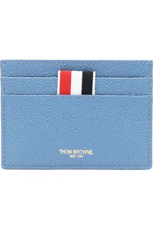 Thom Browne Tarjetero con borado Rose y motivo 4-Bar