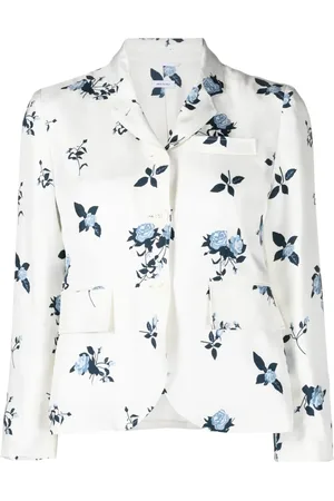 Thom Browne Blazer de seda con estampado floral