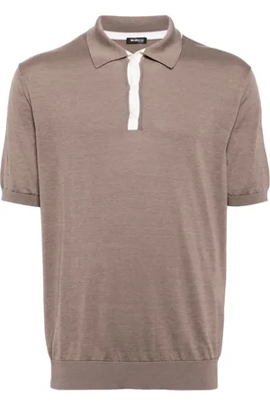 Kiton Playera tipo polo con solapa en contraste