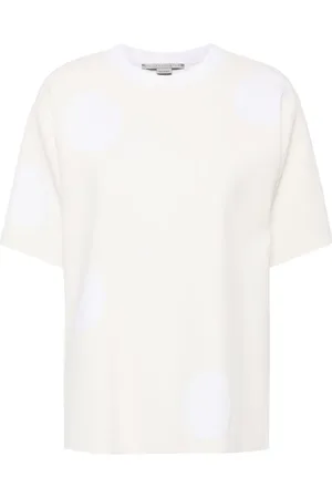 Stella McCartney Playera tejida con motivo de lunares en intarsia