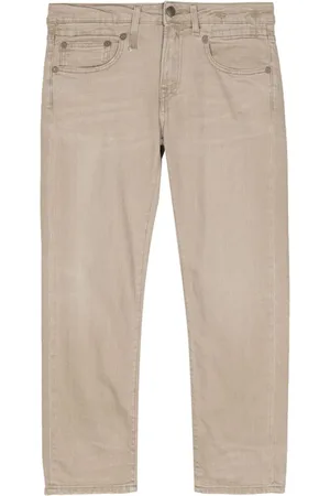 R13 Jeans con tiro bajo y efecto envejecido