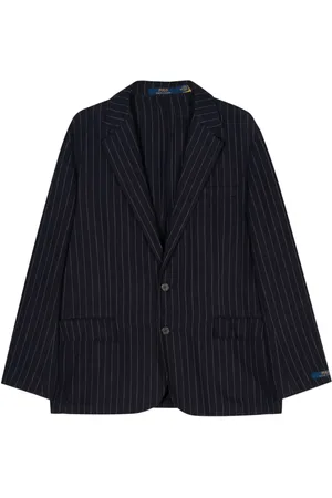 Ralph Lauren Blazer con botones y rayas diplomáticas estampadas