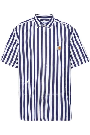 JUNYA WATANABE Camisa de popelina con rayas estampadas