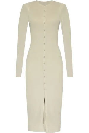 Maison Margiela Vestido midi con diseño tejido