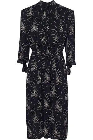 Prada Vestido camisero con estampado gráfico