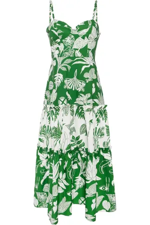 Farm Rio Vestido midi Forest Soul