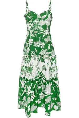 Farm Rio Vestido midi Forest Soul