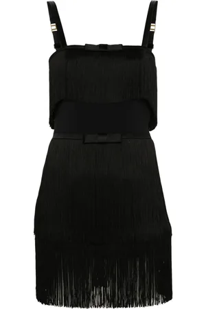 Elisabetta Franchi Vestido corto con detalle de flecos