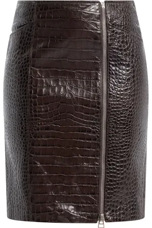 Tom Ford Falda corta con efecto piel de cocodrilo