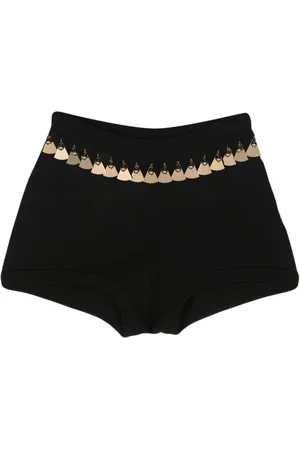 Paco rabanne Shorts tejidos con ribete de borlas
