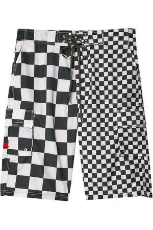 ERL Shorts cargo con motivo de cuadros