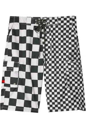 ERL Shorts cargo con motivo de cuadros