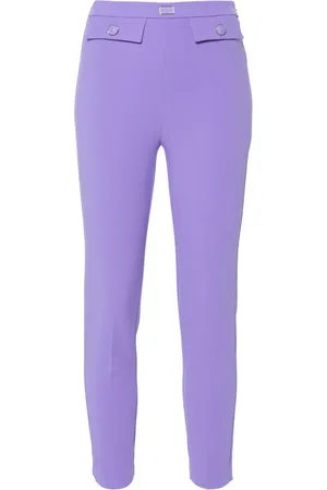 Elisabetta Franchi Pantalones rectos con placa del logo