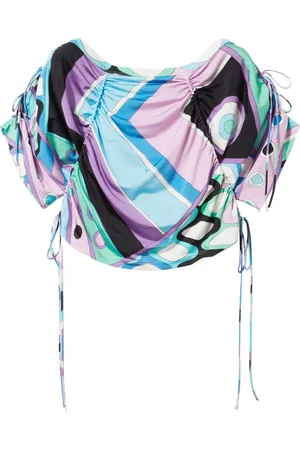 Puccini Blusa corta con estampado Vivara