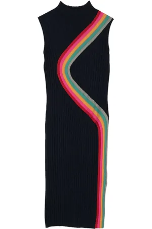 Paul Smith Vestido midi tejido de canalé Swirl