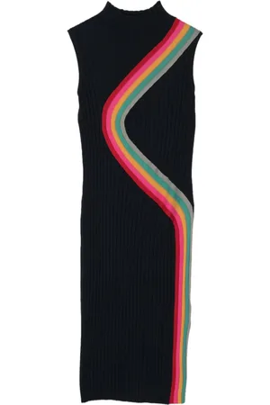 Paul Smith Vestido midi tejido de canalé Swirl