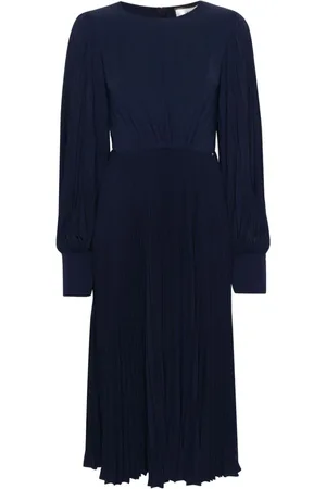 NISSA Vestido midi con detalle de pliegues