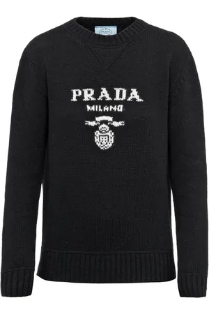 Prada Suéter con logo en intarsia