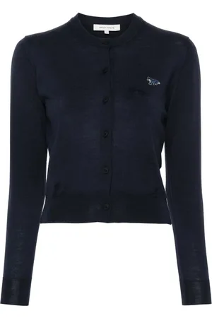 Maison Kitsuné Cárdigan con logo bordado
