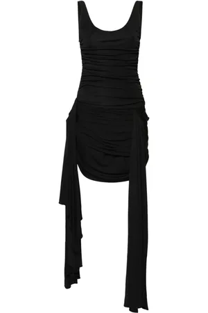 MUGLER Vestido corto con diseño drapeado